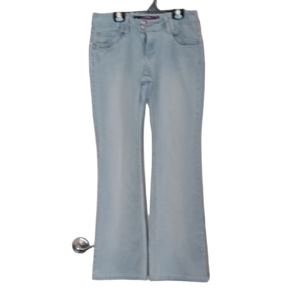 🏍Women's Light Blue Jeans With Pink Decor - Picture 3 of 16